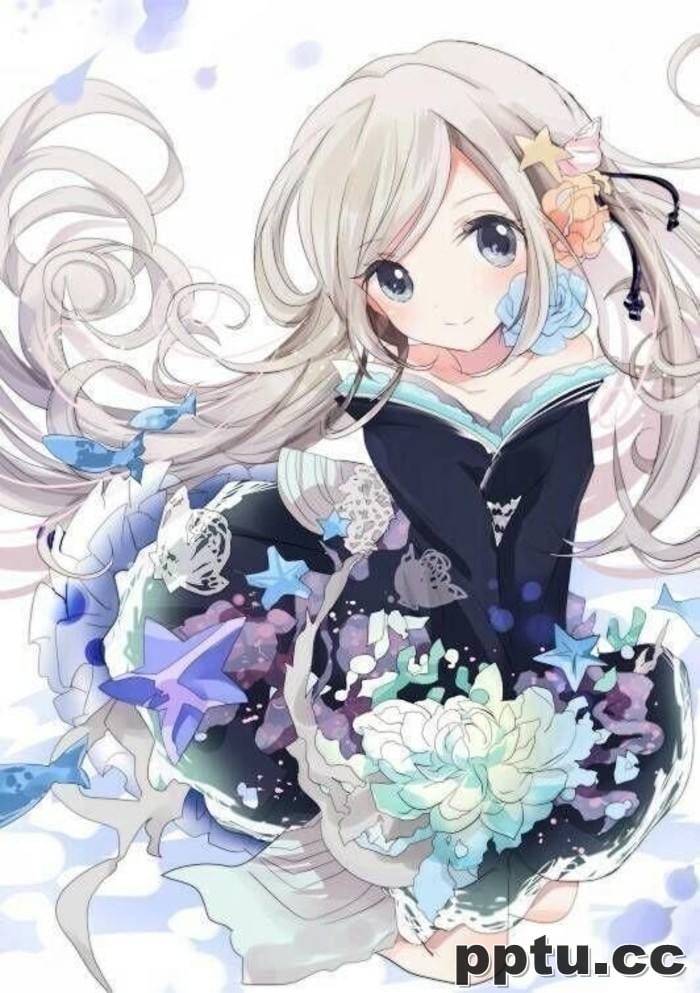 卡通动漫美女手绘精选插图-皮皮兔动漫