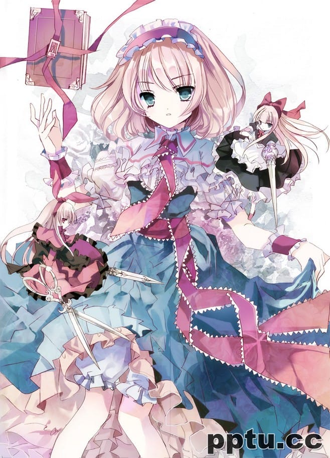 动漫美女手绘唯美插图