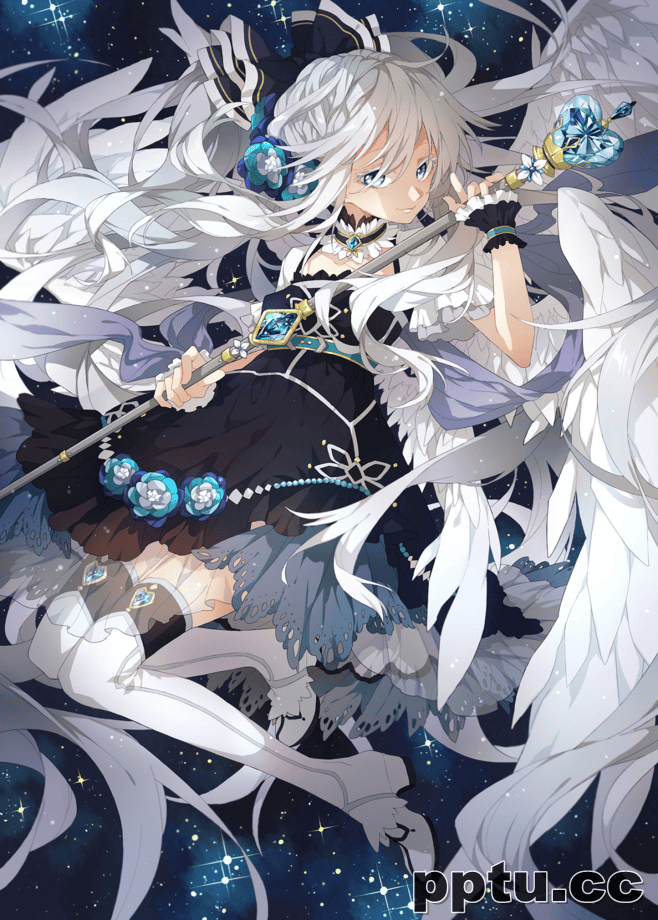 动漫美女手绘唯美插图