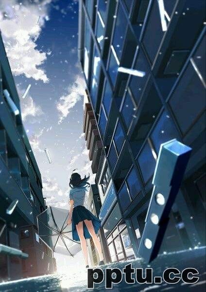 动漫美女背影唯美图片