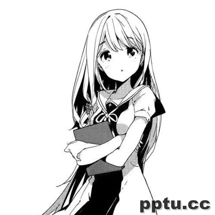 动漫气质美女素描黑白图片