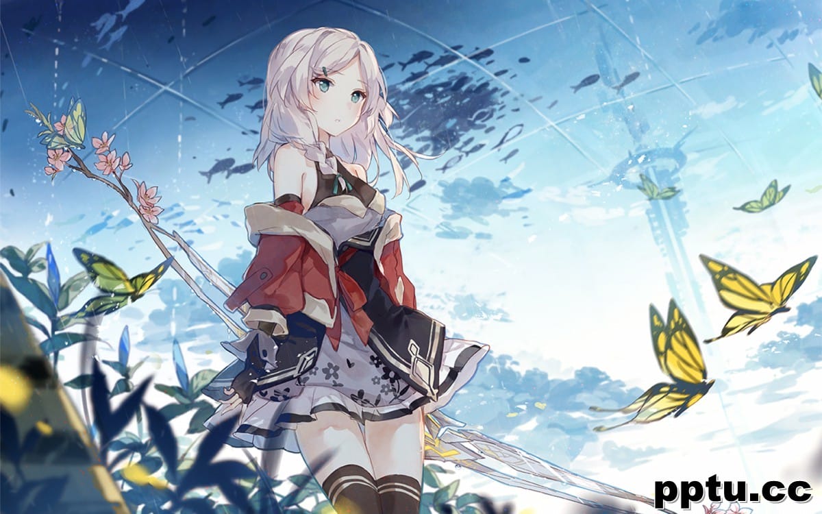 甜美二次元美女桌面壁纸