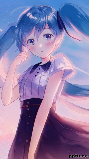 初音未来二次元动漫美女手机壁纸-皮皮兔动漫