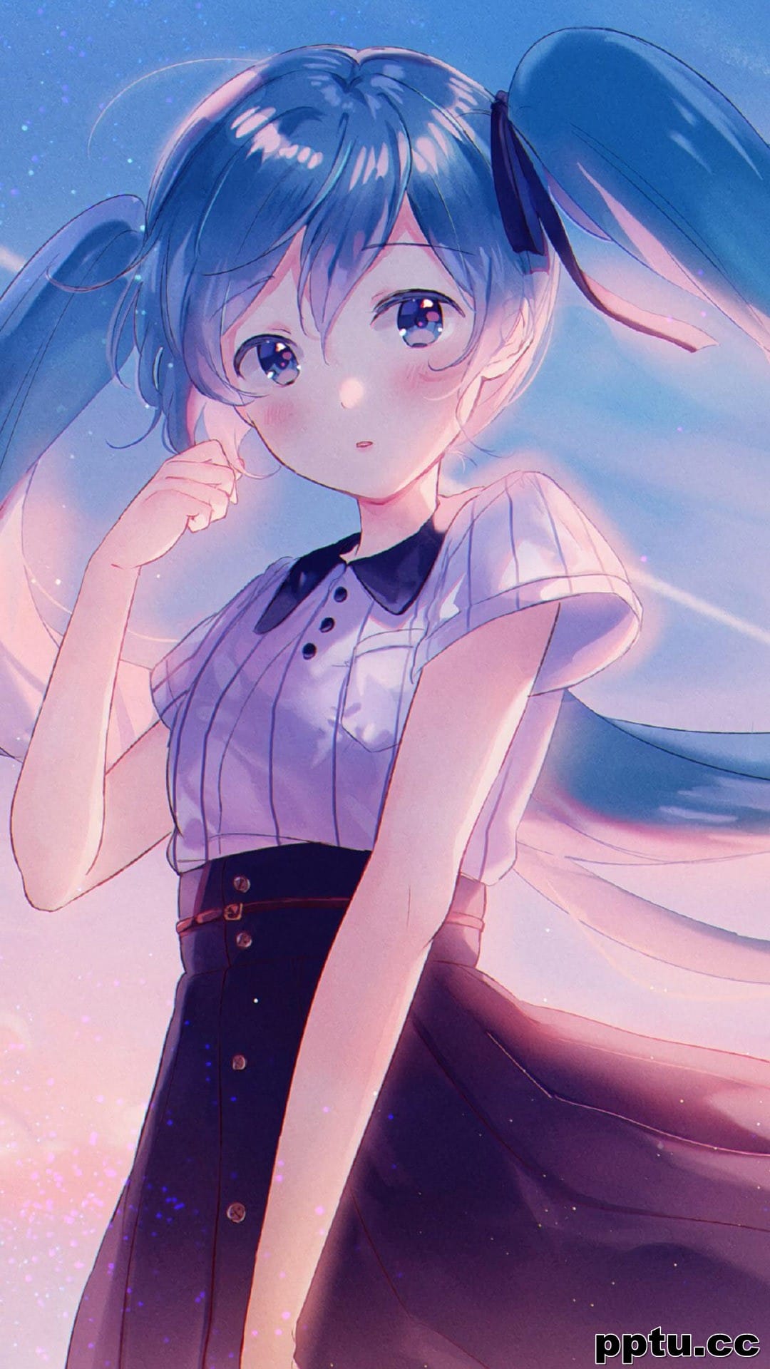 初音未来二次元动漫美女手机壁纸-皮皮兔动漫