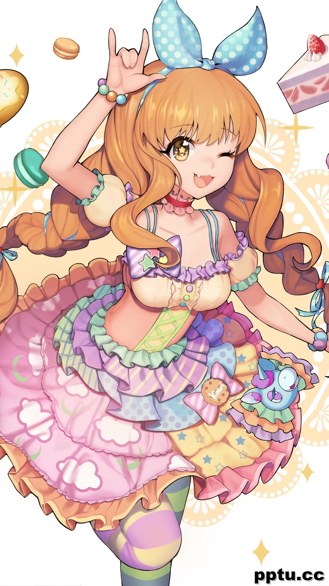 俏皮可爱动漫美女手机壁纸-皮皮兔动漫