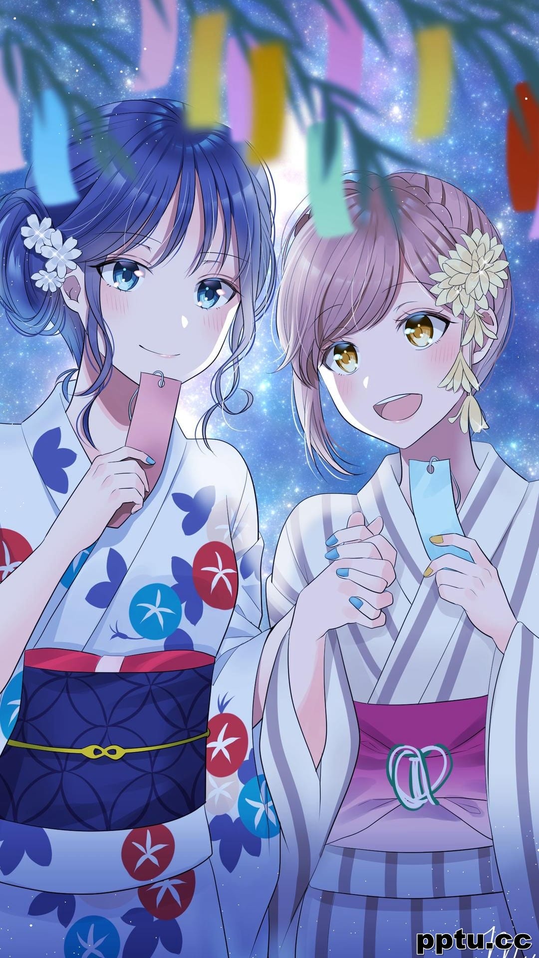 唯美动漫美女插画手机壁纸