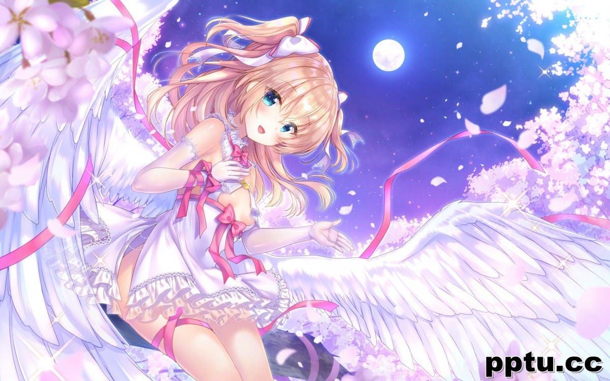 长着翅膀的动漫女孩图片-皮皮兔动漫