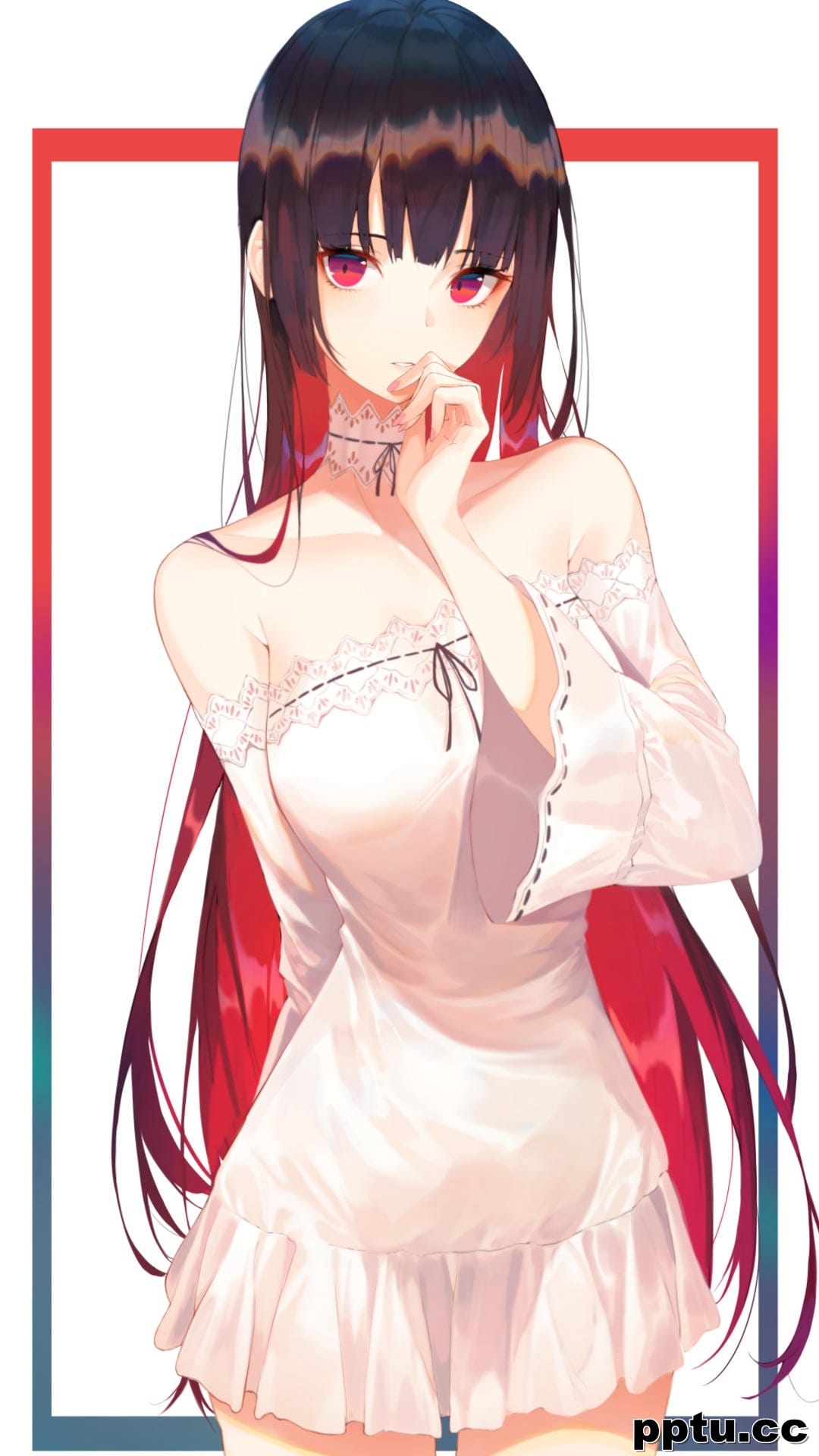 动漫美女唯美插画手机壁纸