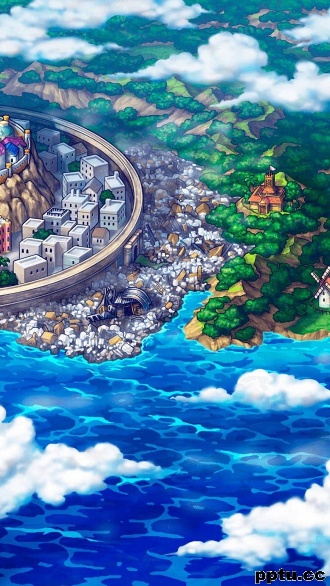 海贼王动漫风景插画手机壁纸-皮皮兔动漫