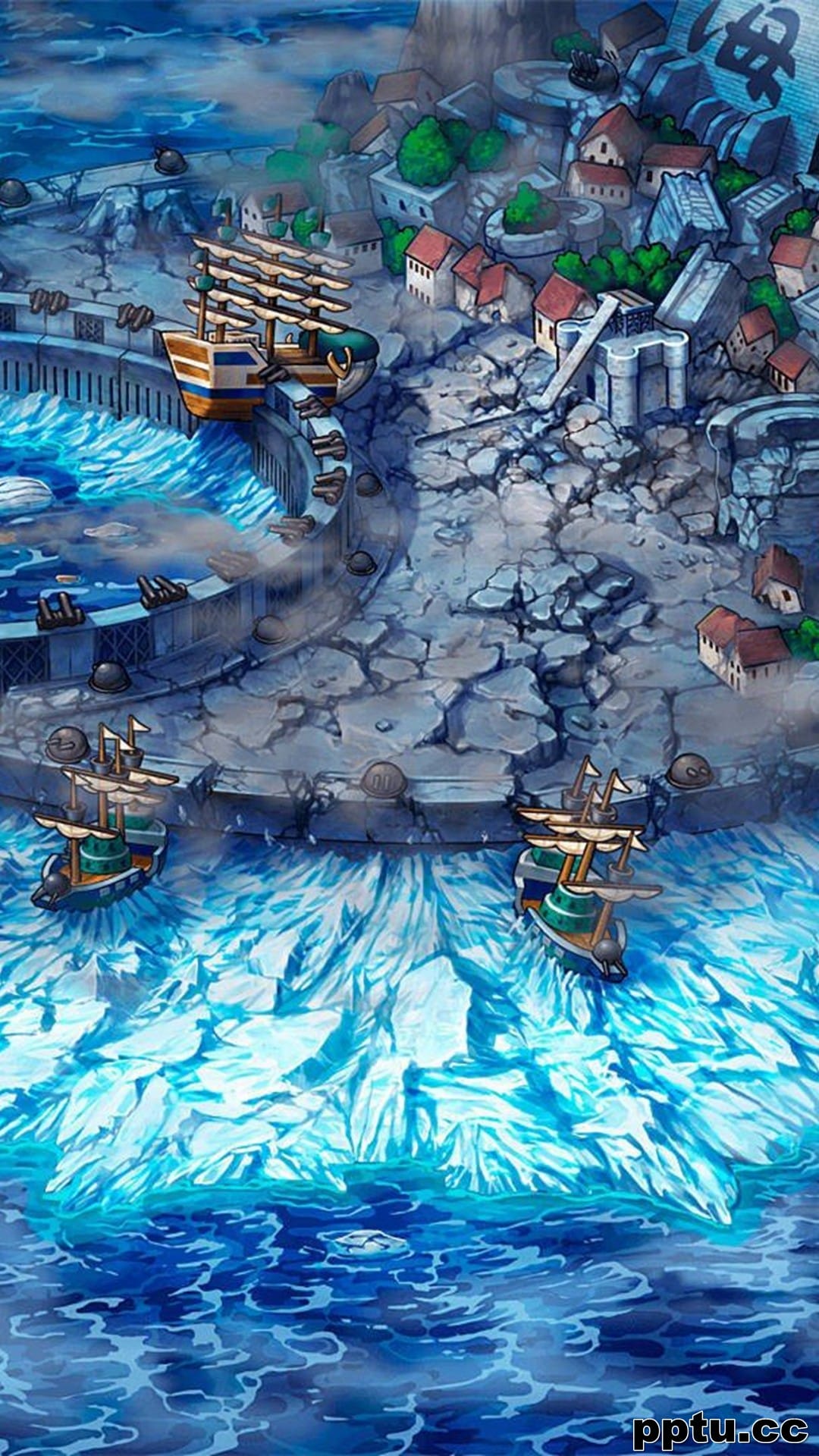 海贼王动漫风景插画手机壁纸