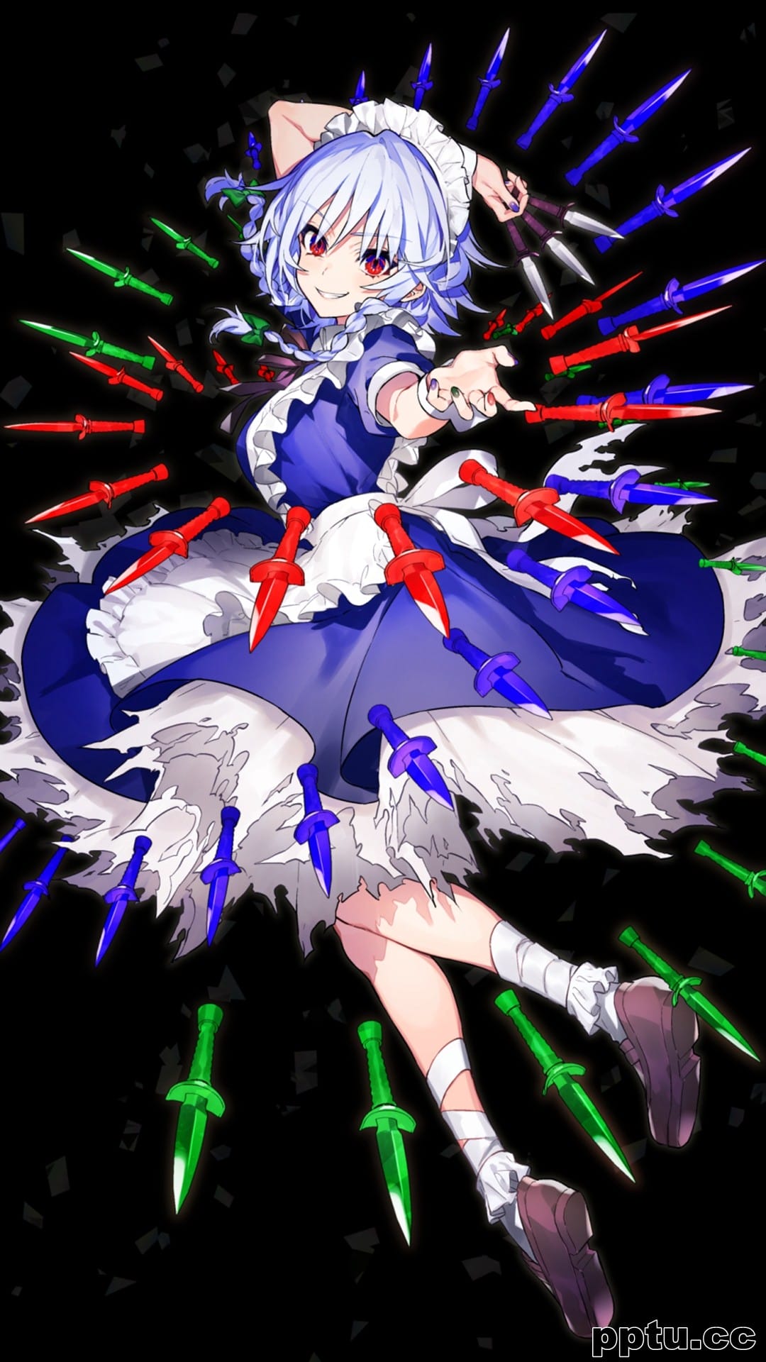 性感二次元美女插画手机壁纸