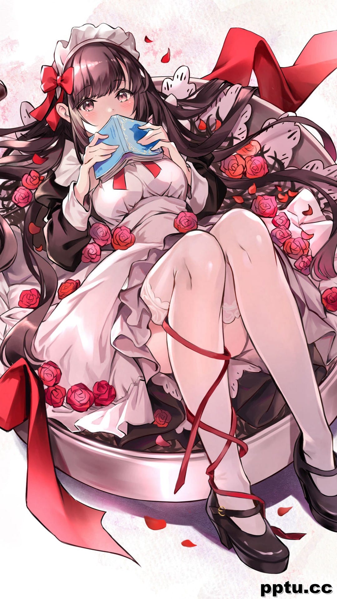 性感二次元美女插画手机壁纸