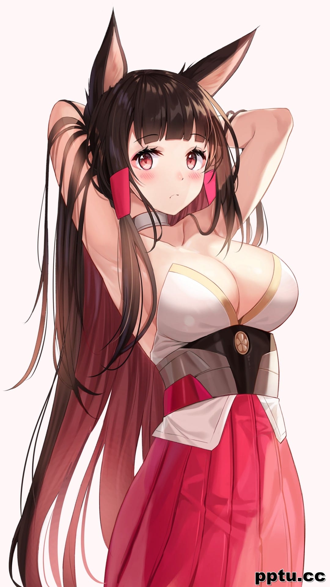 性感二次元美女插画手机壁纸