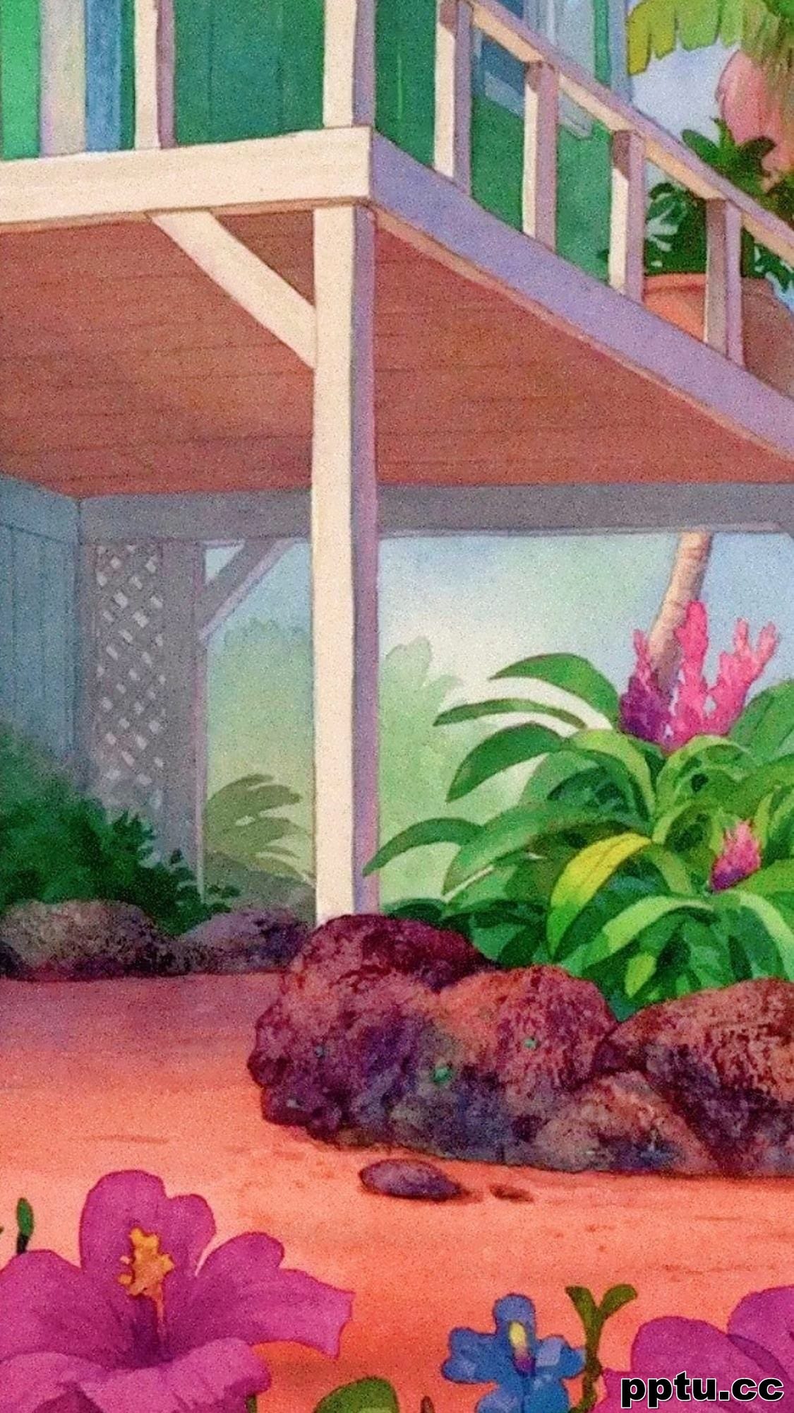 复古二次元场景手机壁纸