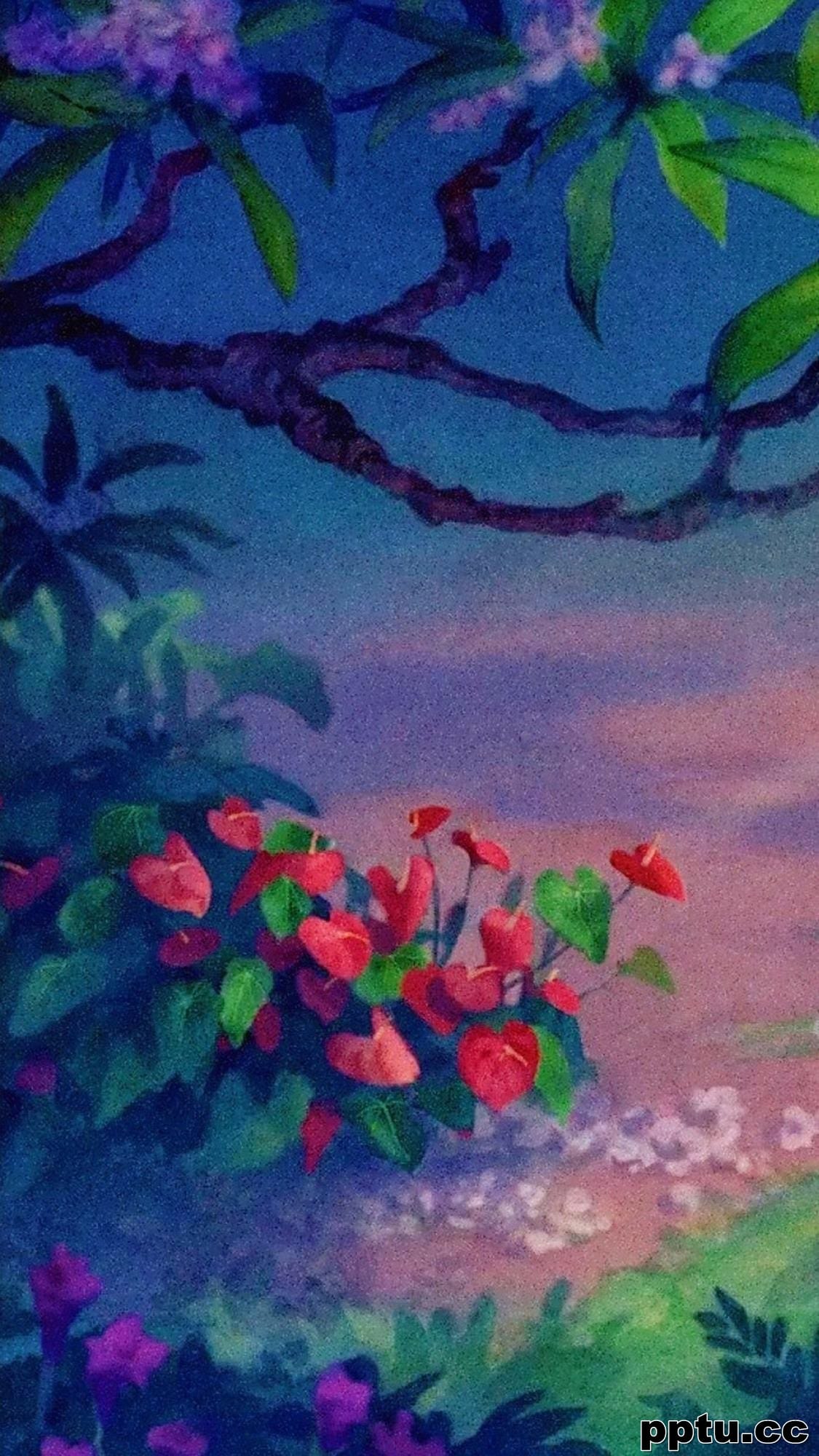 复古二次元场景手机壁纸