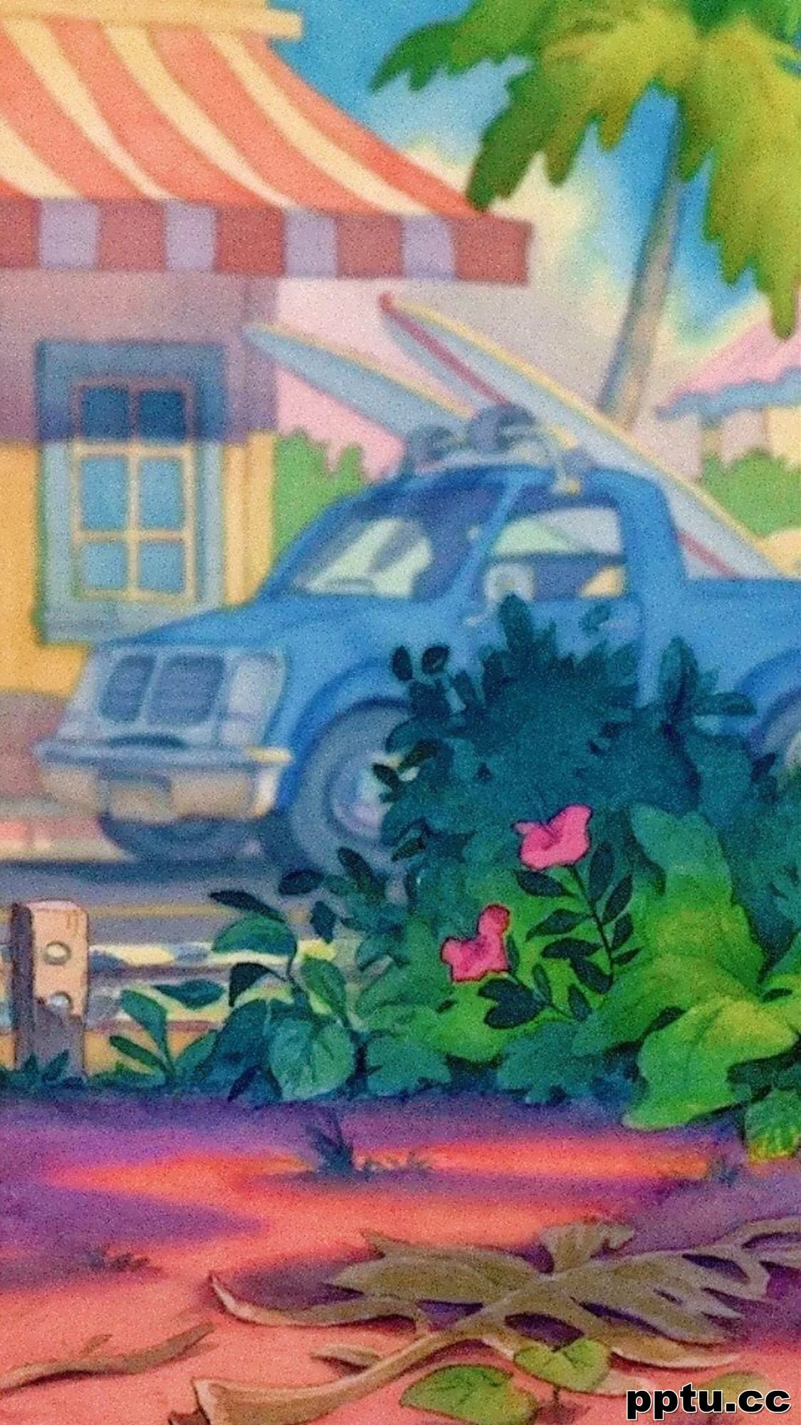 复古二次元场景手机壁纸