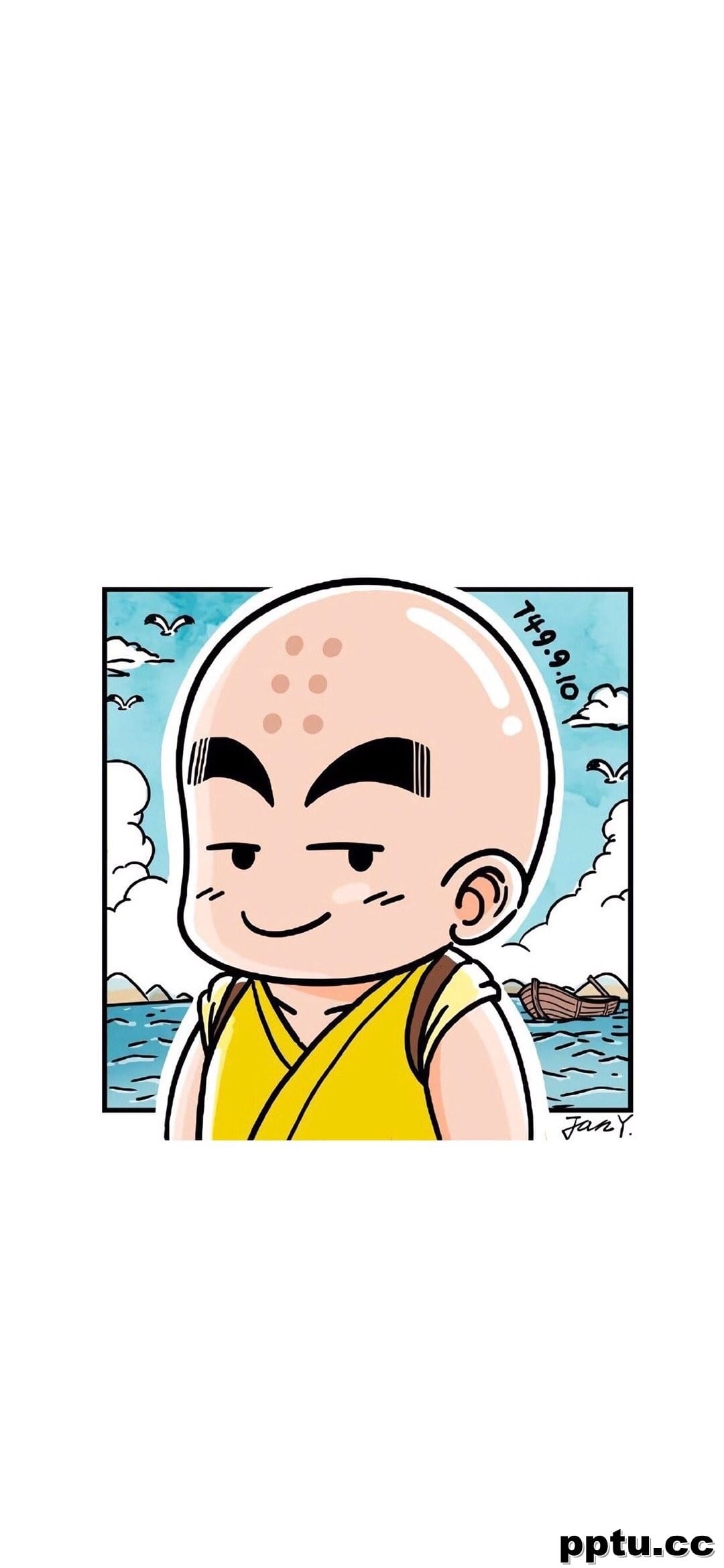 七龙珠克林卡通高清手机壁纸