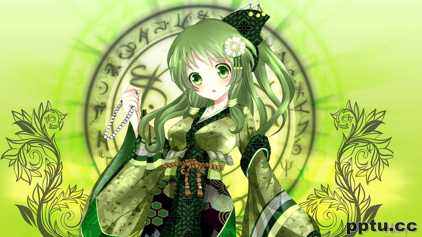 东风谷早苗高清动漫美女图片-皮皮兔动漫