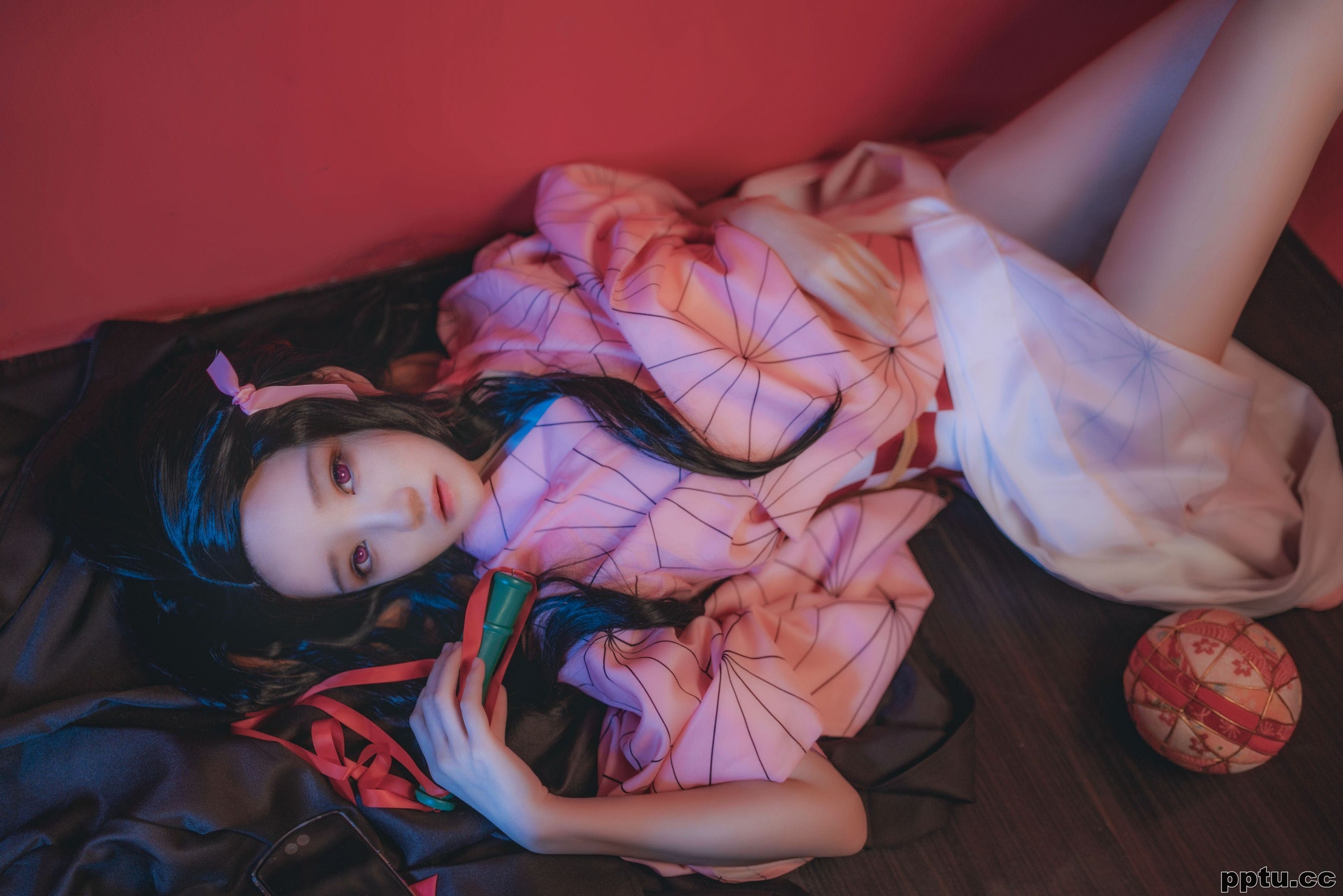 桜桃喵《灶门祢豆子》 [萝莉COS] 写真集-皮皮兔动漫