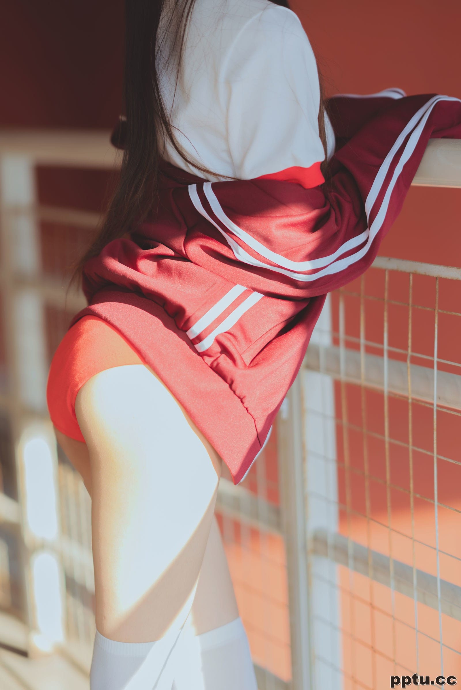 桜桃喵《红色体操服》 [萝莉COS] 写真集-皮皮兔动漫