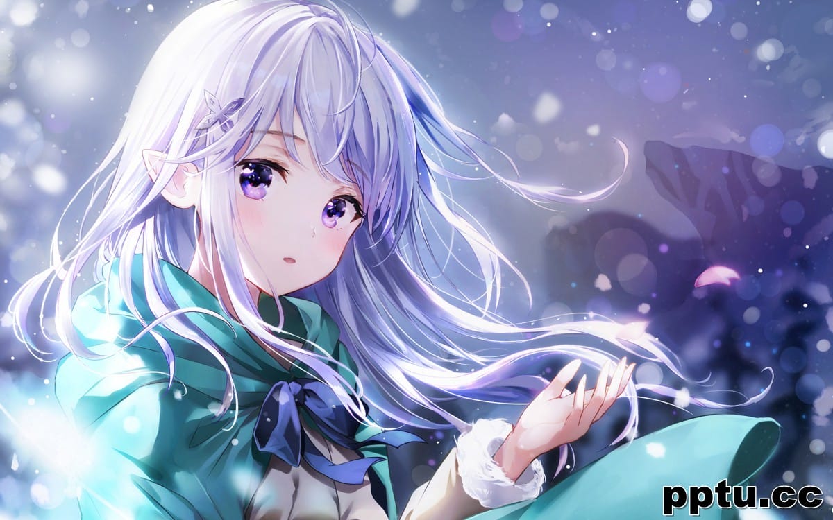 唯美动人动漫美女桌面壁纸