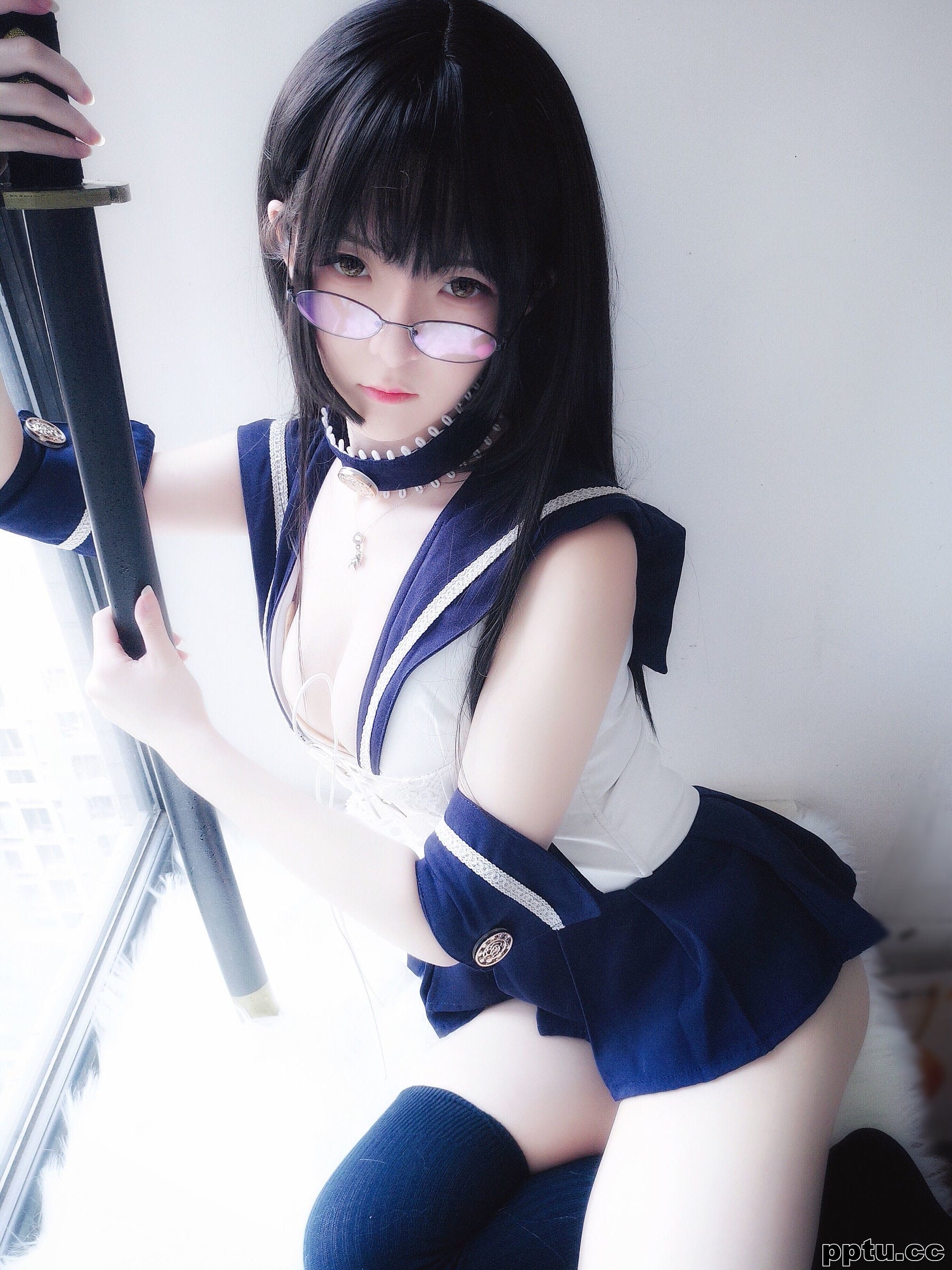 一小央泽《武士刀与水手服》 [萝莉COS] 写真集-皮皮兔动漫