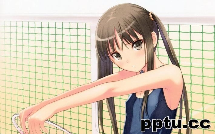 成人动漫运动美女露条纹内裤性感桌面壁纸