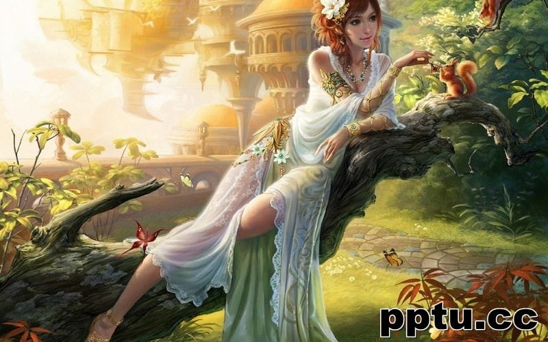 幻想中的动漫森林女神长腿妖娆火辣性感壁纸-皮皮兔动漫