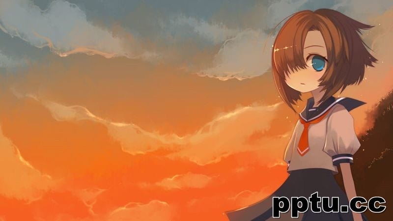 黑化的柴刀妹夕阳下见刀光唯美动漫制服美女壁纸-皮皮兔动漫