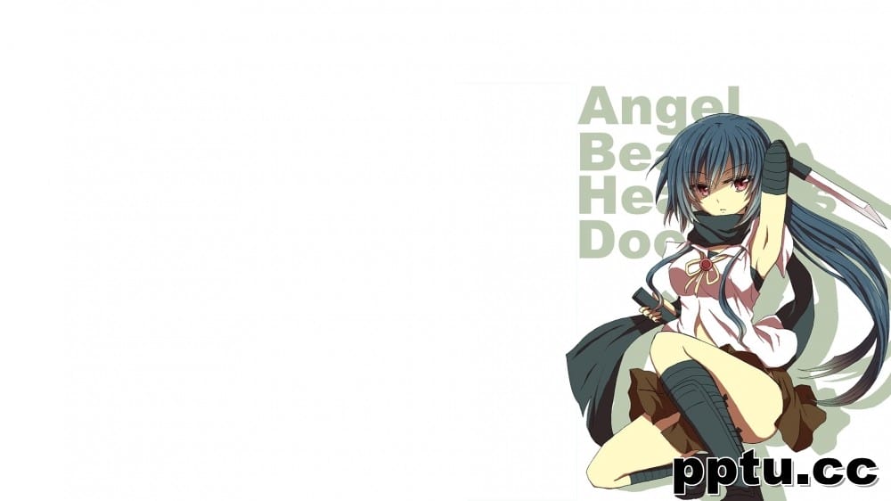 黑发帅气水手制服女孩纯色动漫壁纸图片