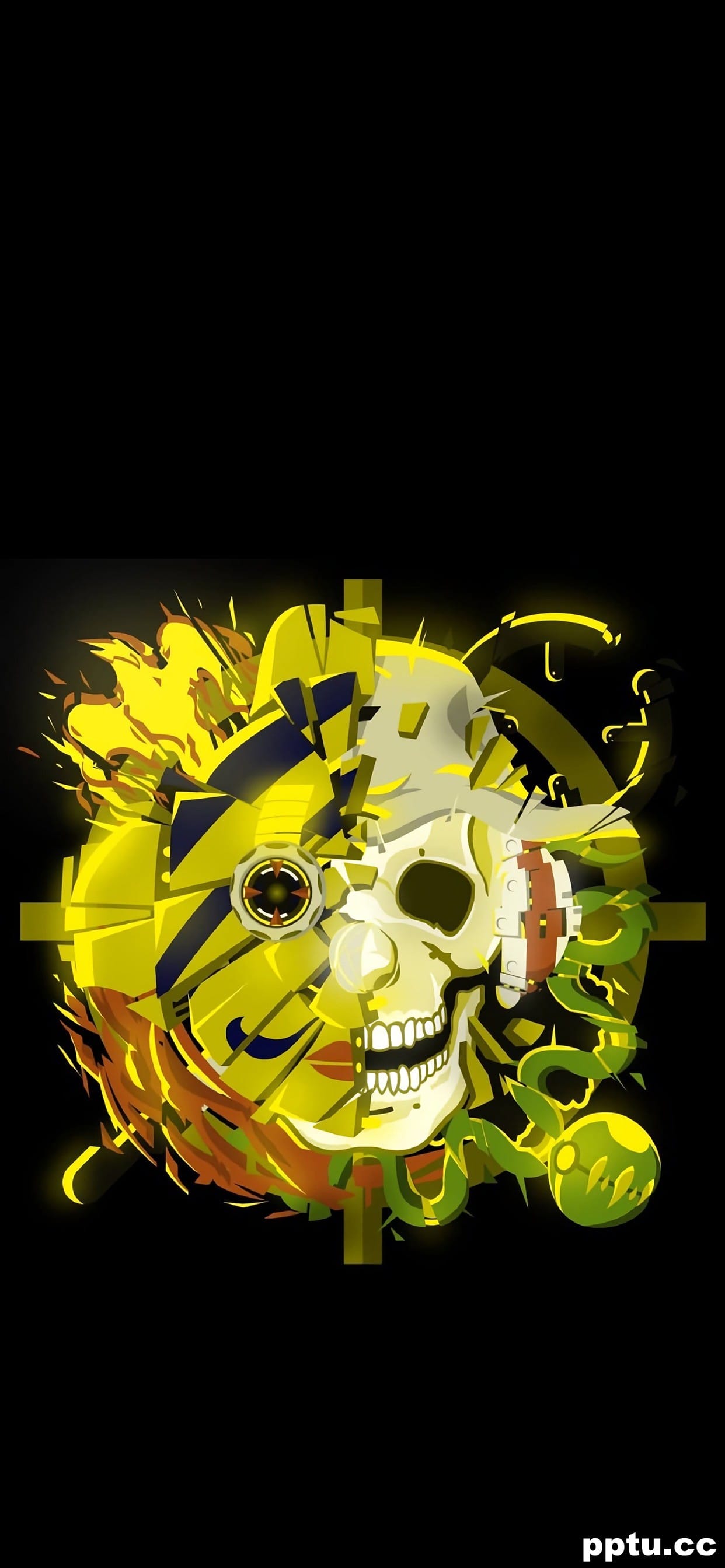 海贼王创意骷髅头高清手机壁纸