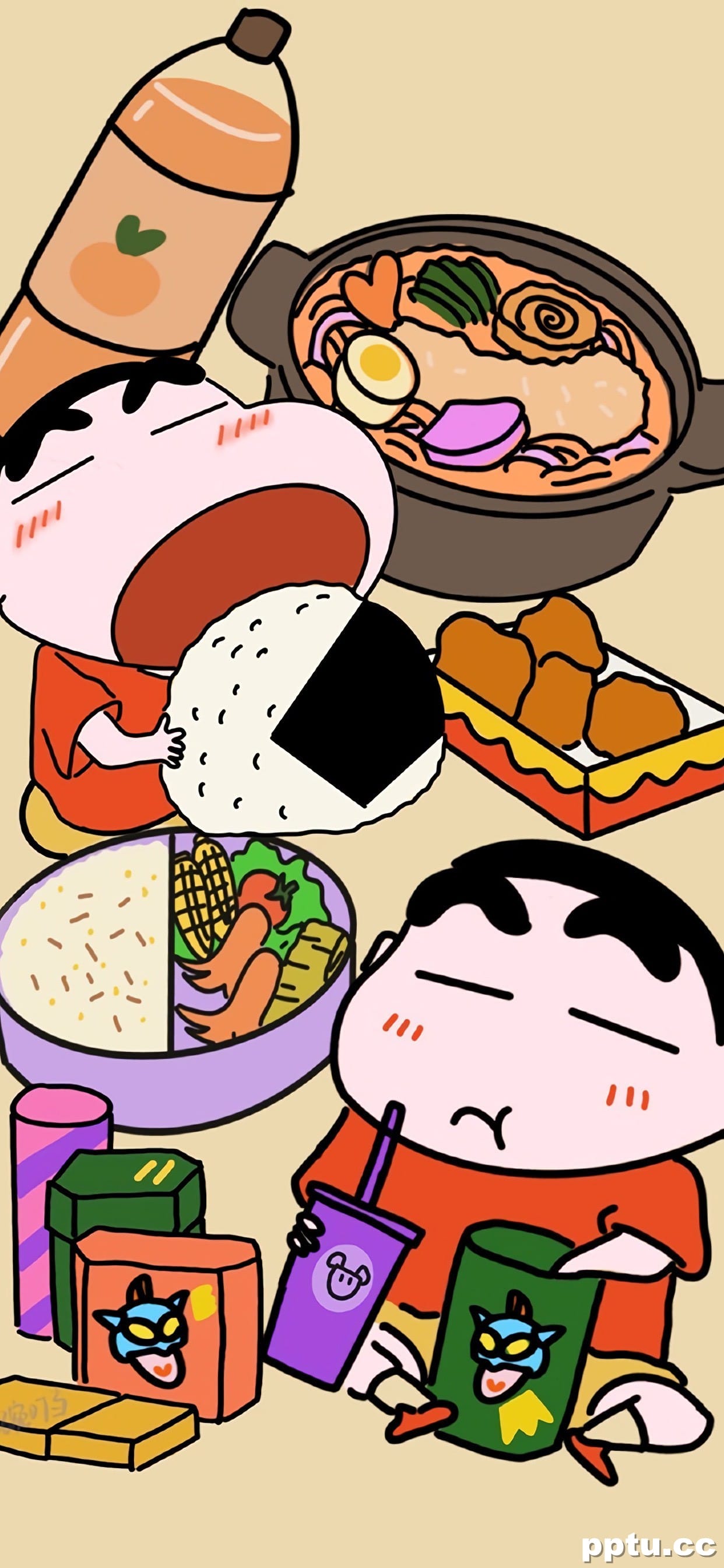 蜡笔小新可爱高清手机壁纸-皮皮兔动漫