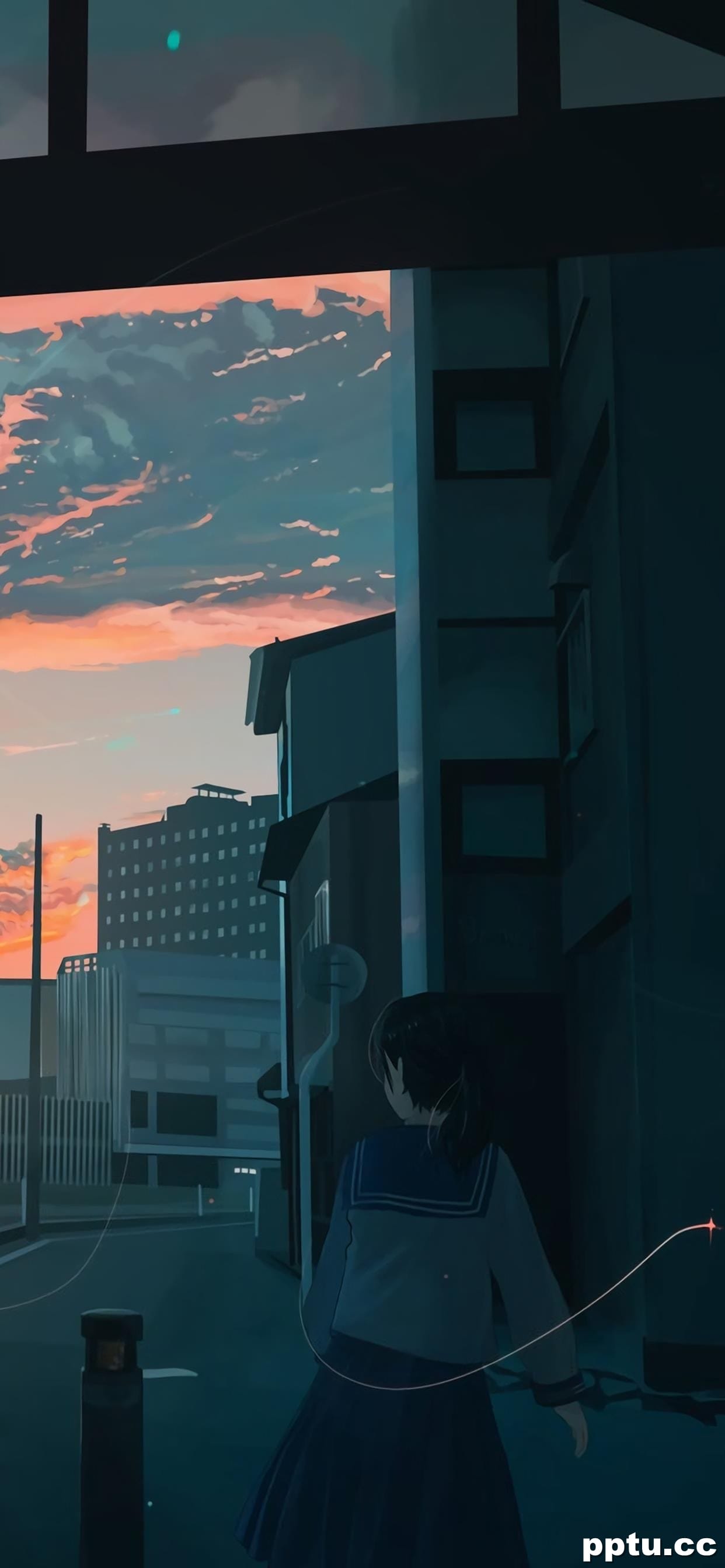 二次元卡通场景高清手机壁纸