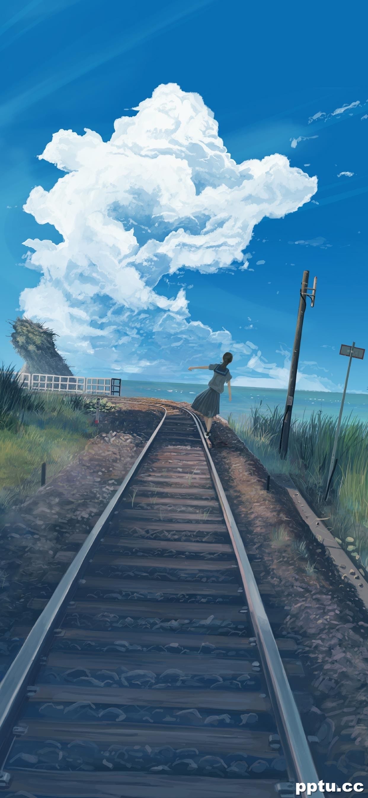 二次元卡通场景高清手机壁纸