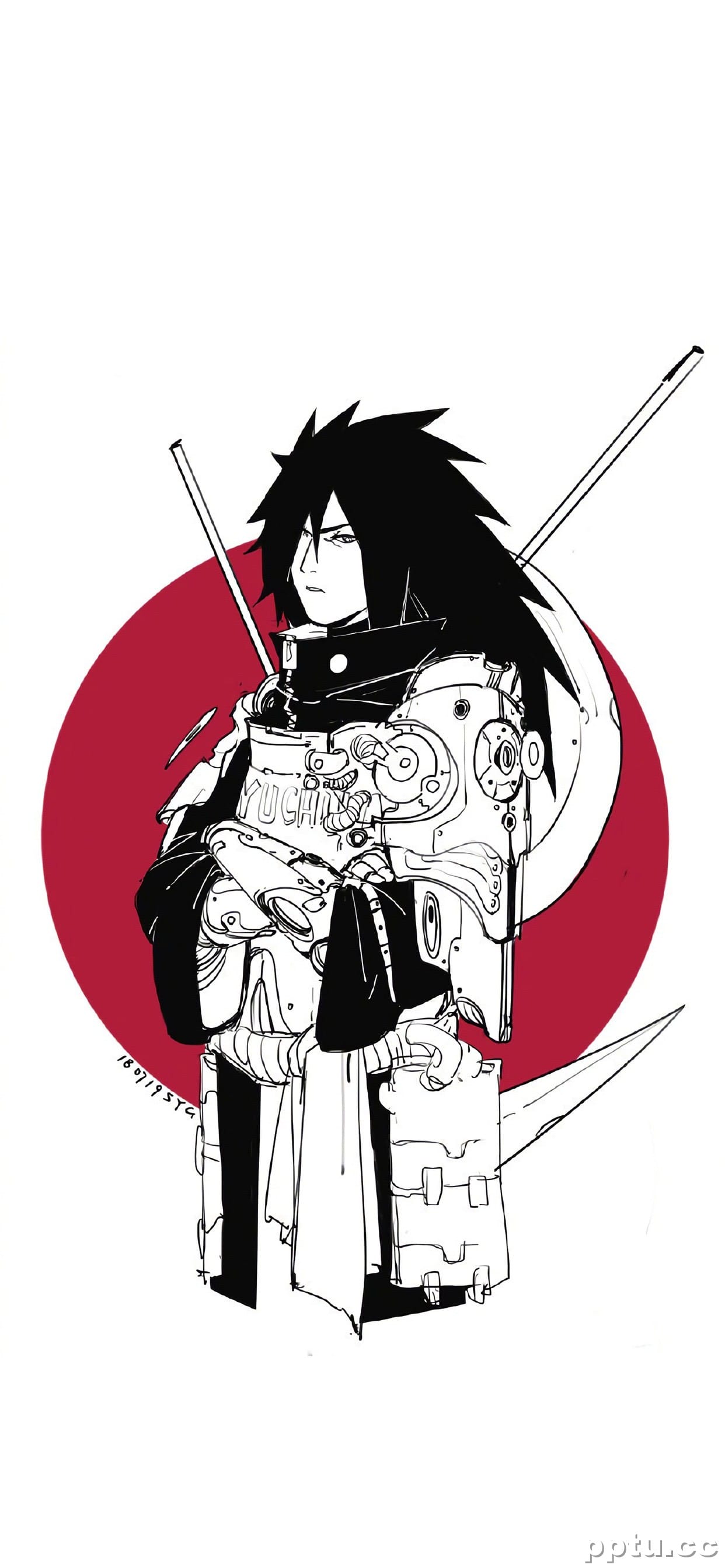 火影忍者手绘插画高清手机壁纸-皮皮兔动漫