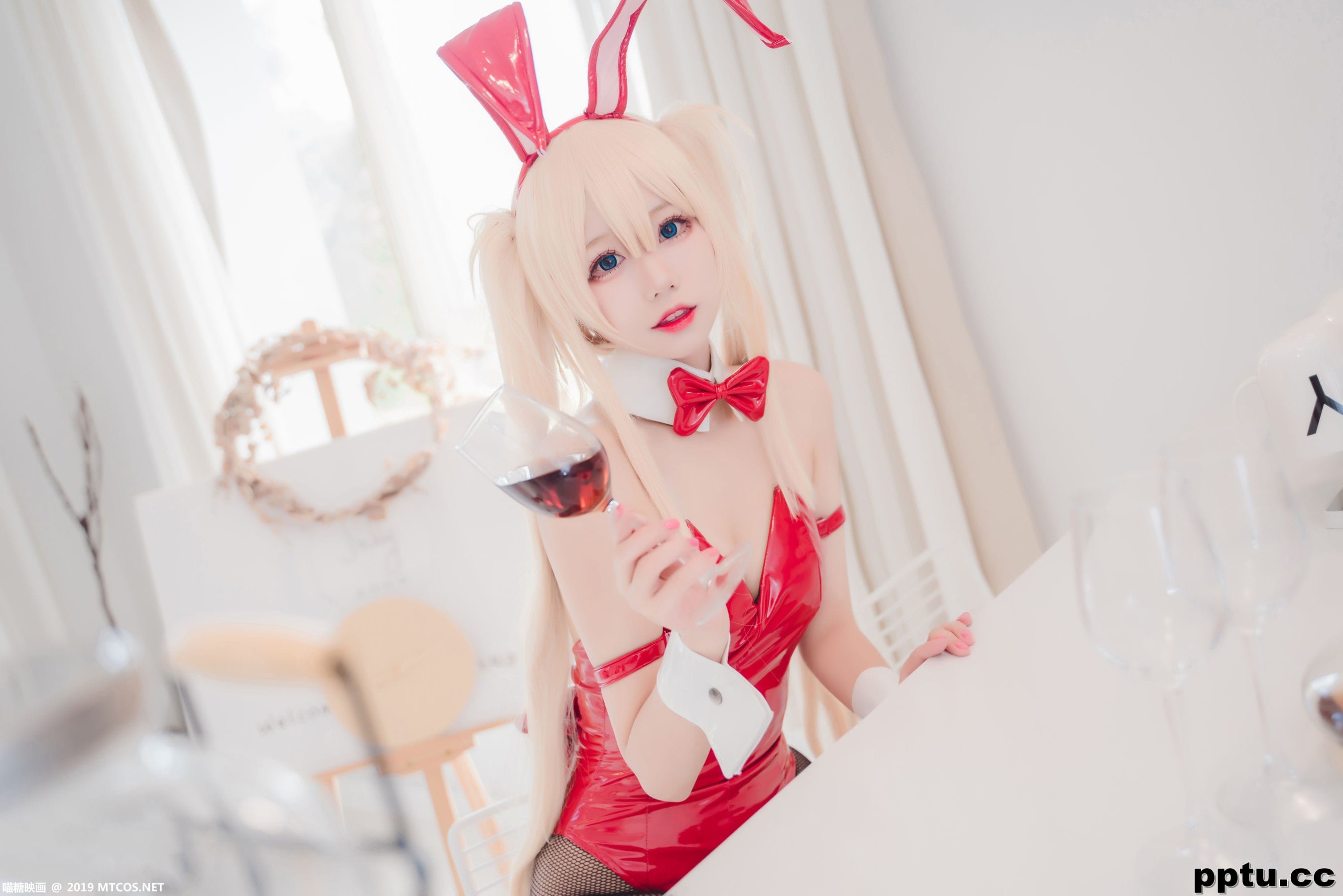 黑网袜红色兔女郎 [喵糖映画] VOL.021