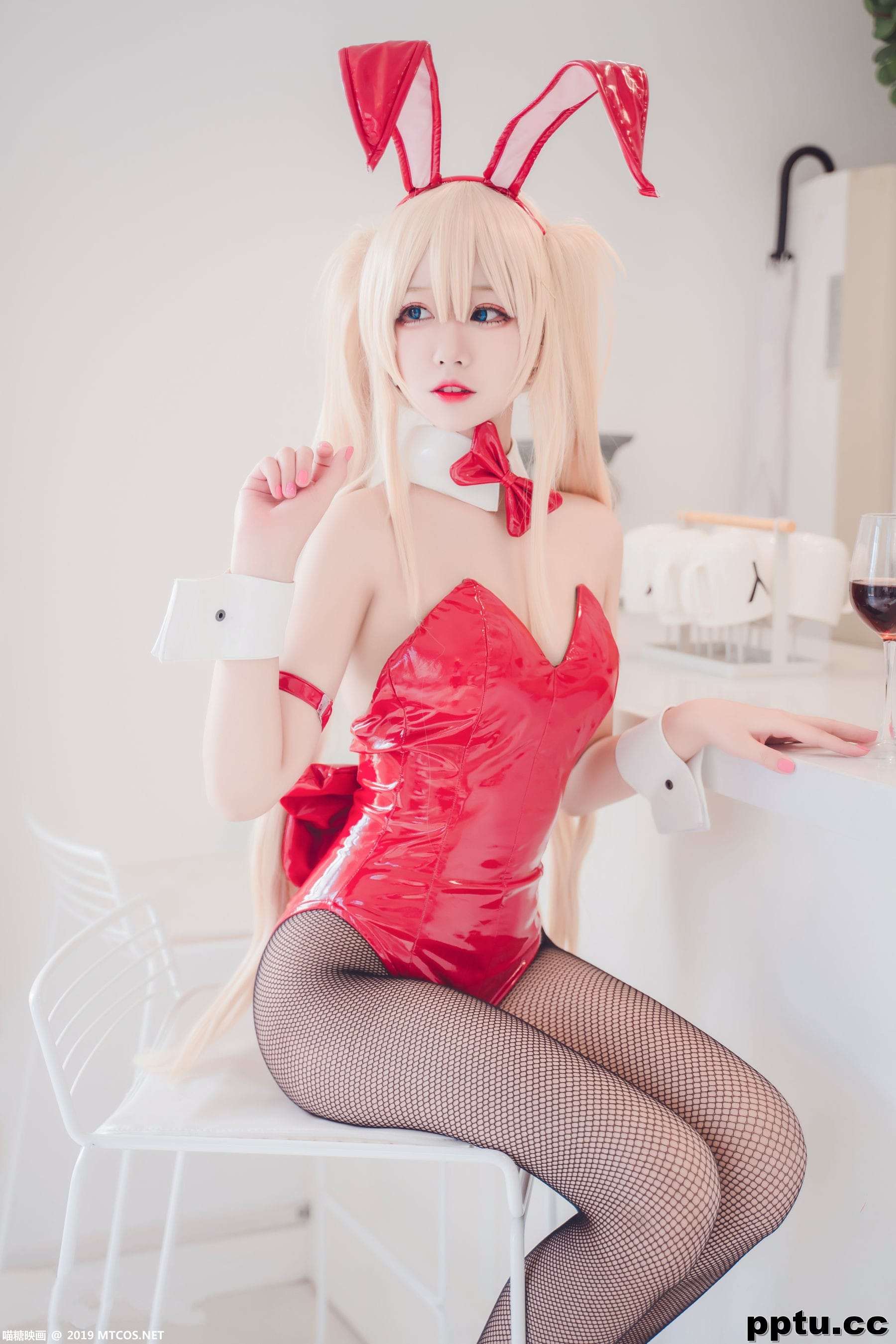 黑网袜红色兔女郎 [喵糖映画] VOL.021