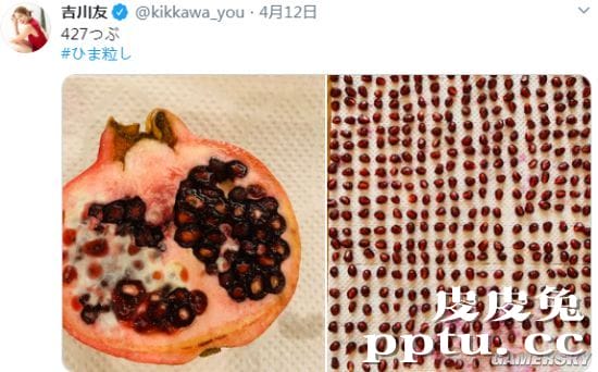 日本女偶像宅家太无聊 每天数种子引网友疯传