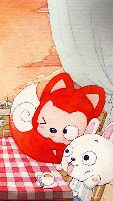 夏日搞怪创意文字靓图萌萌阿狸优质手机壁纸