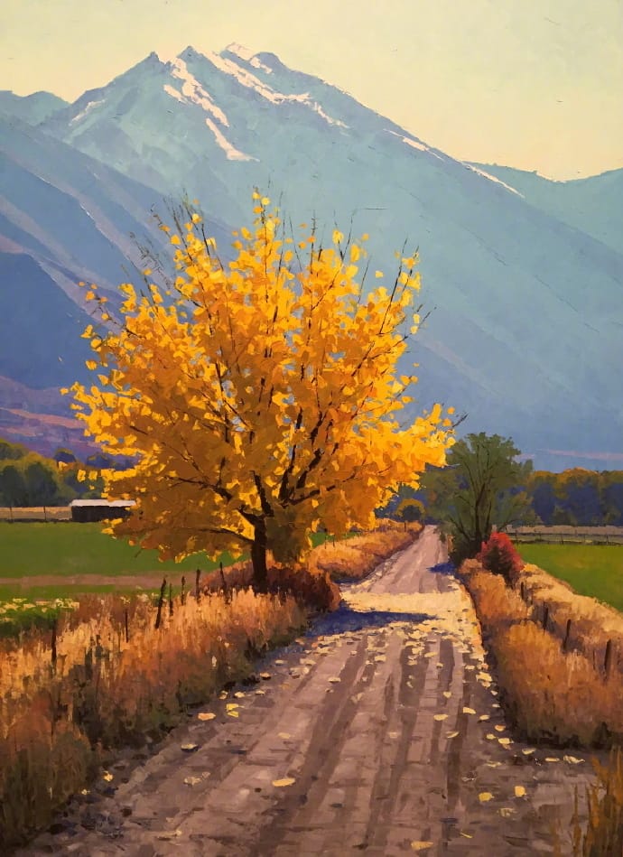 彩色枫叶秋季风景手绘高清图片-皮皮兔动漫