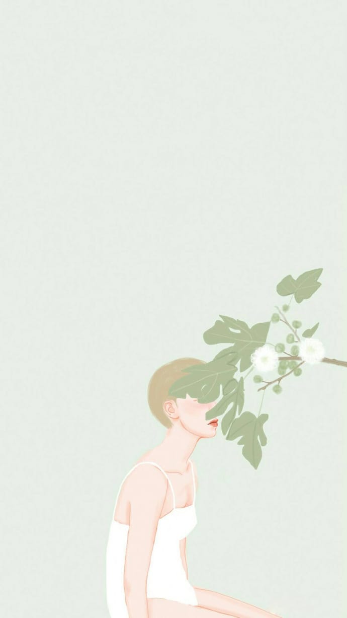 薄荷绿小清新夏季护眼手机高清壁纸