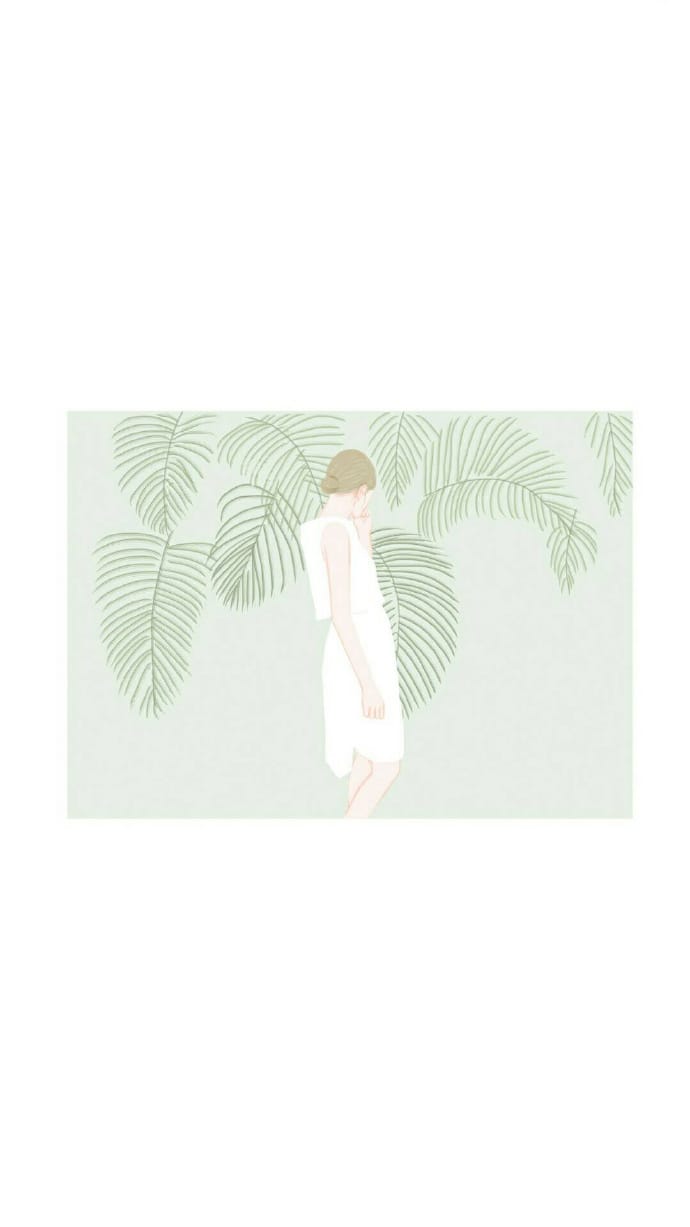 薄荷绿小清新夏季护眼手机高清壁纸