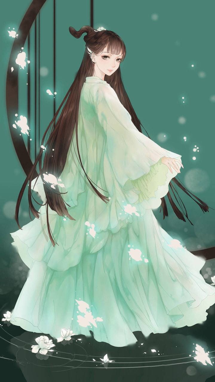 楚楚动人的国风古典二次元动漫美女手机桌面壁纸