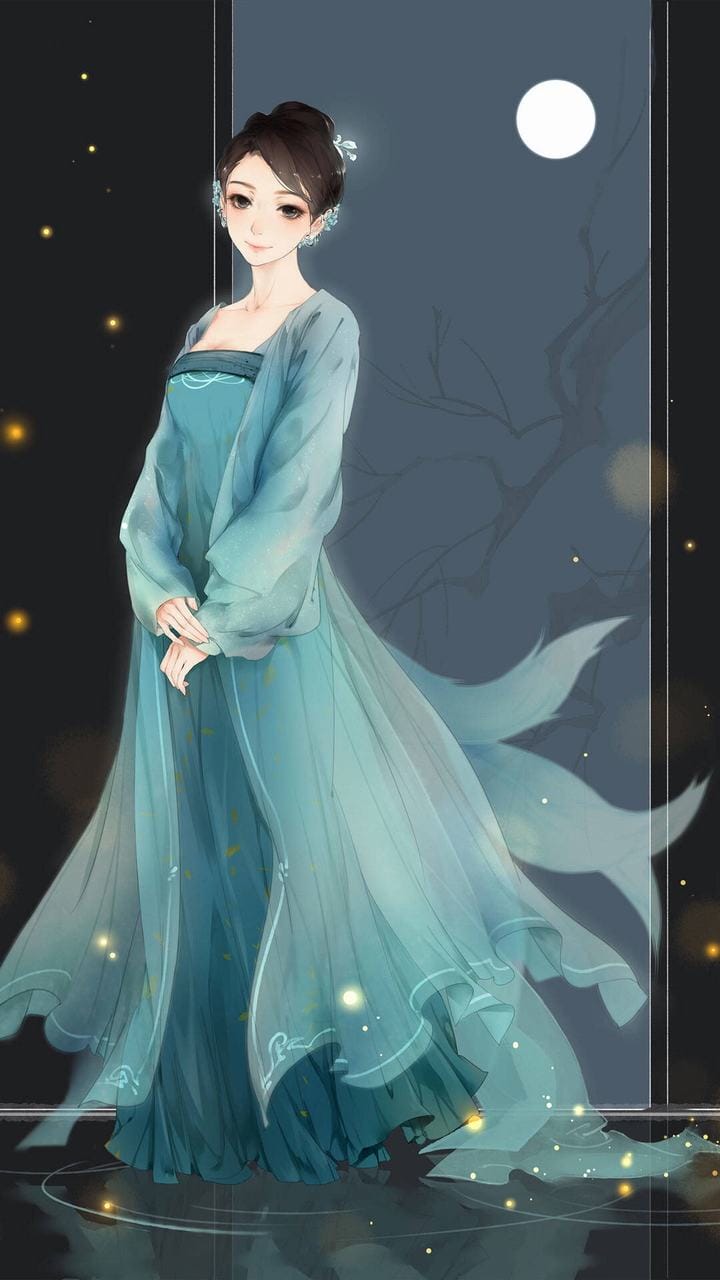 楚楚动人的国风古典二次元动漫美女手机桌面壁纸