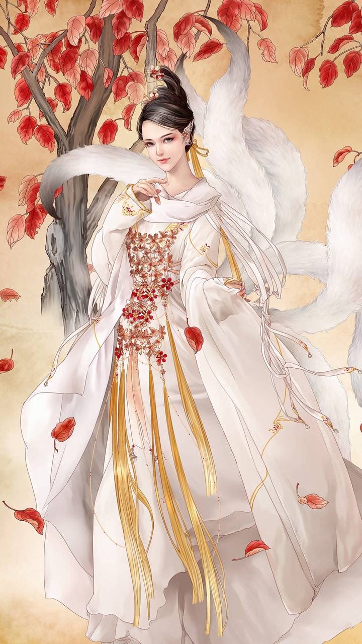 楚楚动人的国风古典二次元动漫美女手机桌面壁纸