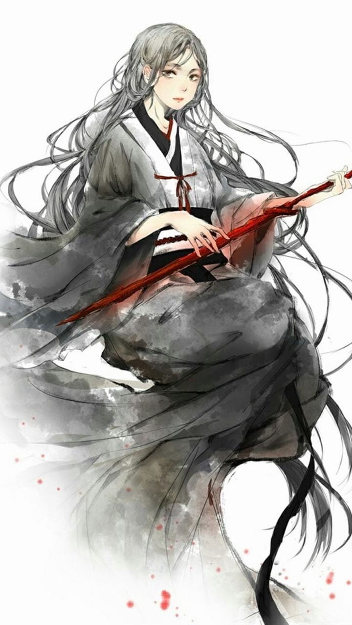 美丽的国风二次元动漫美少女唯美插画手机壁纸图片