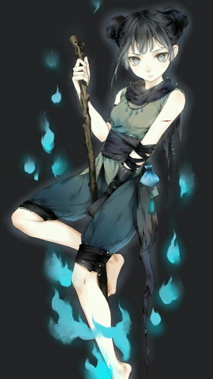 美丽的国风二次元动漫美少女唯美插画手机壁纸图片