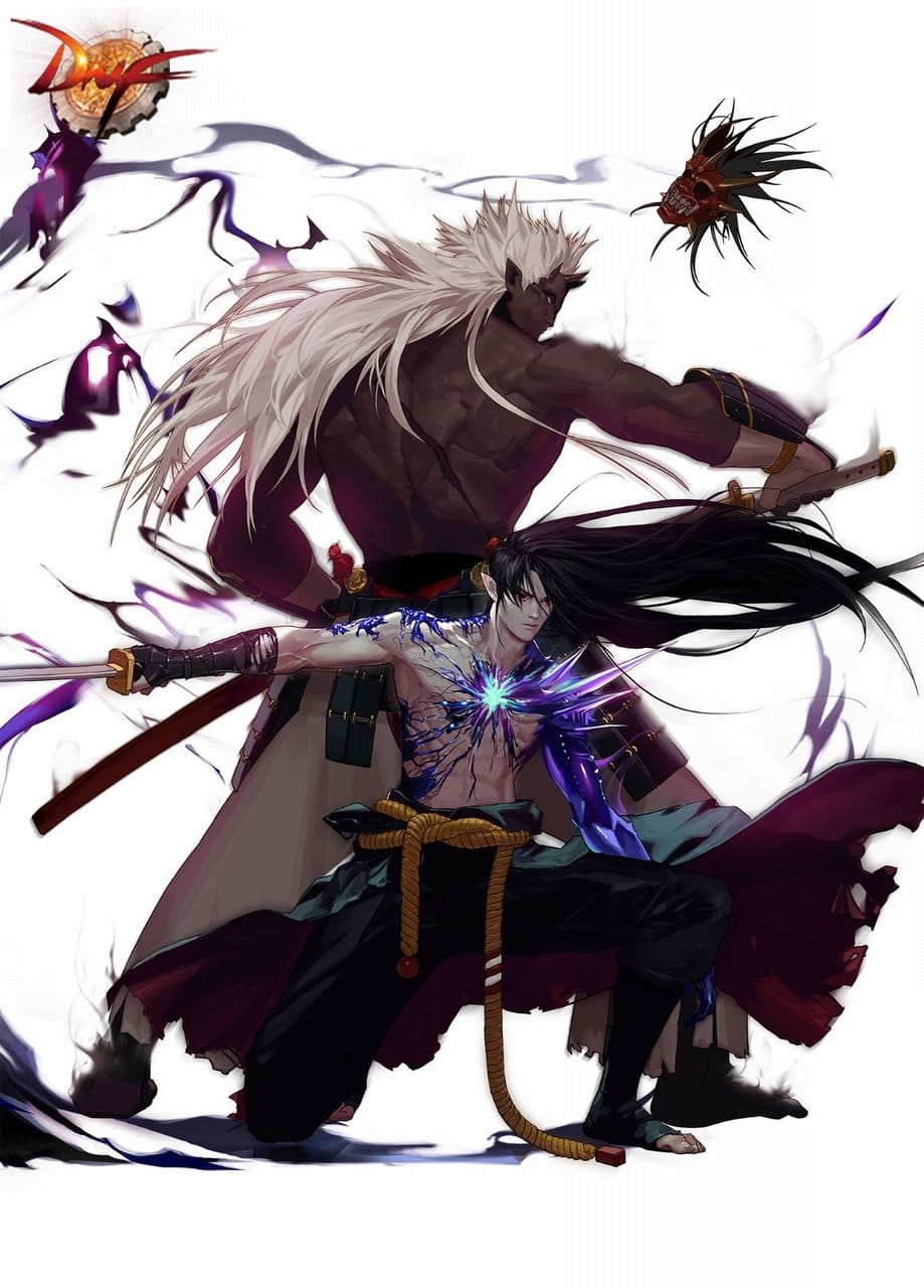 DNF男鬼剑三次觉醒全身立绘插画游戏手机壁纸