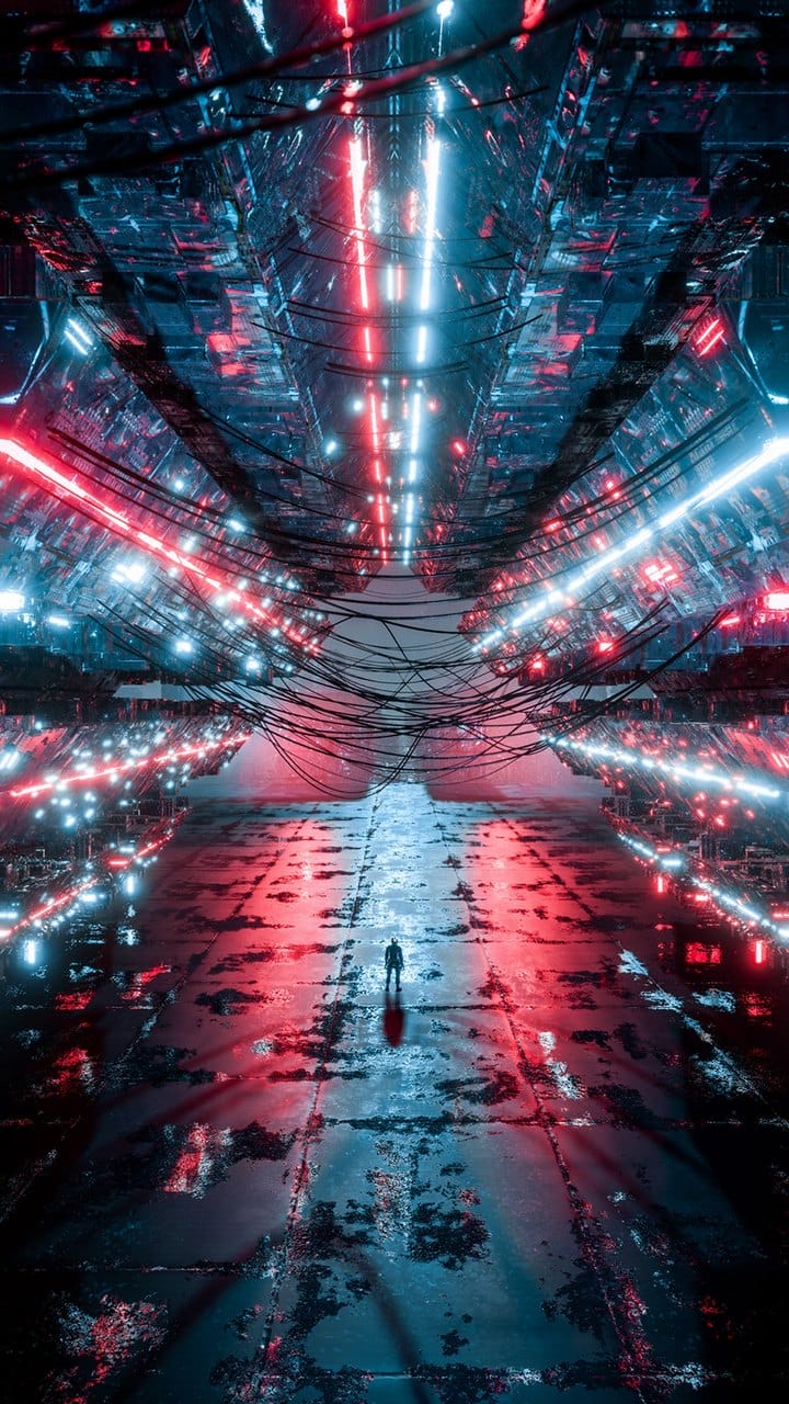 赛博朋克主题风格的高清炫彩手机桌面壁纸