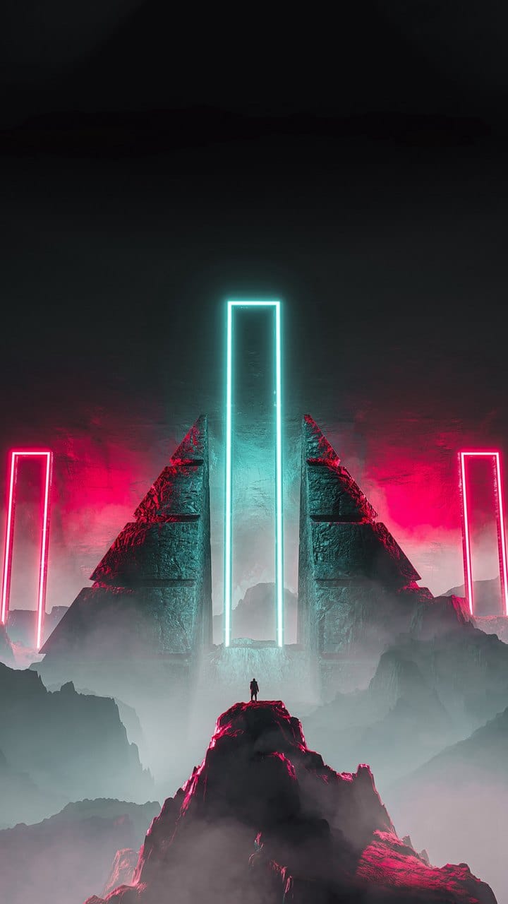 赛博朋克主题风格的高清炫彩手机桌面壁纸